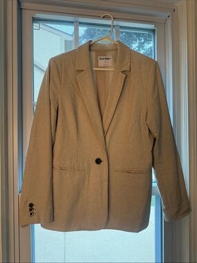 Old Navy Women's Light Tan Single-Button Blazer